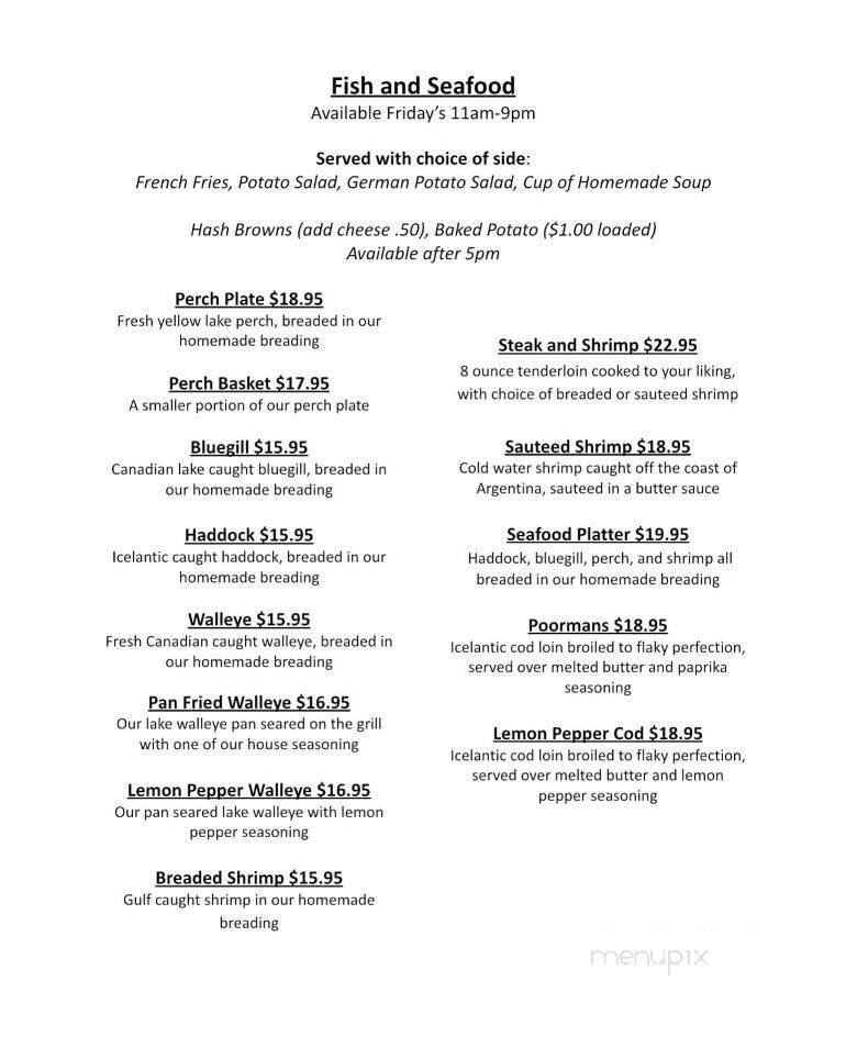 Petticoat Junction - Seymour, WI menu_pic