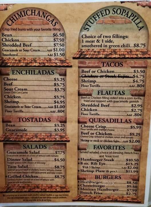 Felisa's Mexican Food & Lounge - La Junta, CO menu_pic