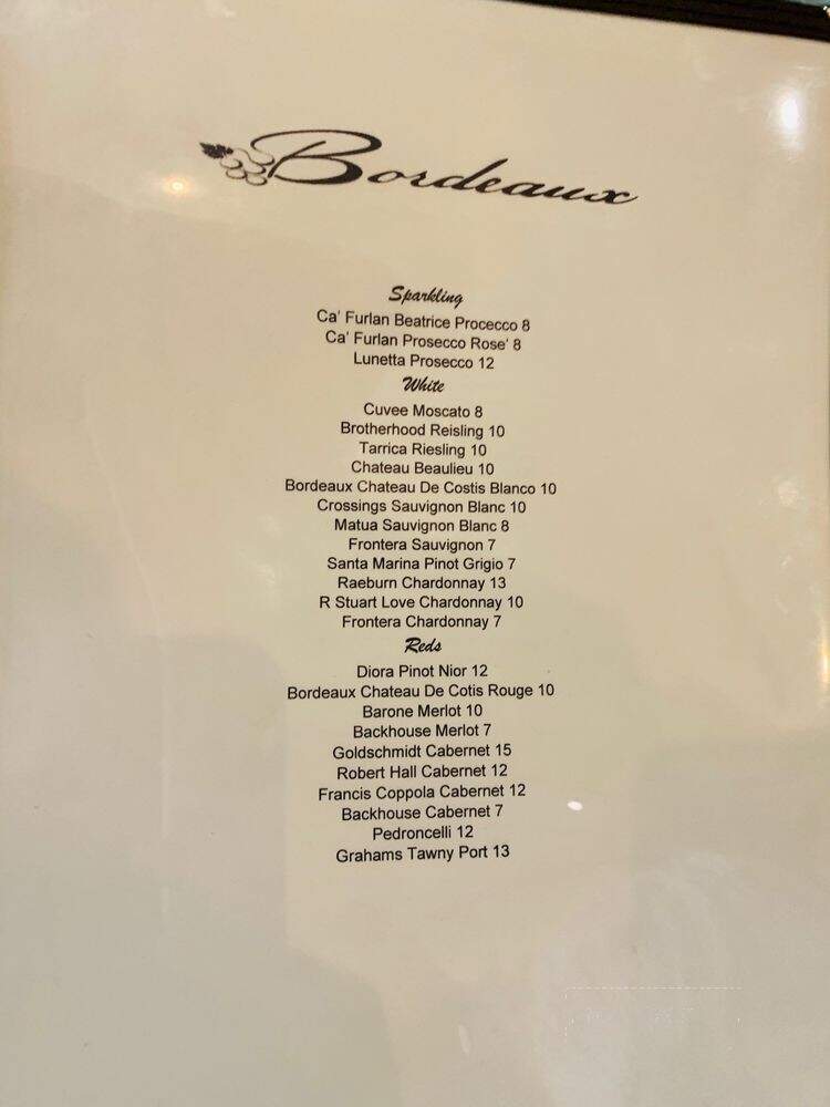 Bordeaux Steak & Seafood - Thomson, GA menu_pic