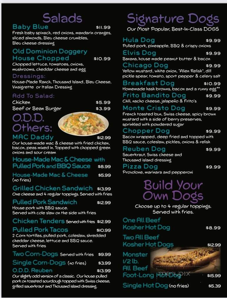 Old Dominion Doggery - Strasburg, VA menu_pic