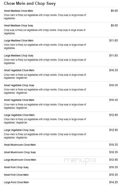 China Sky Restaurant - Dorchester Center, MA menu_pic