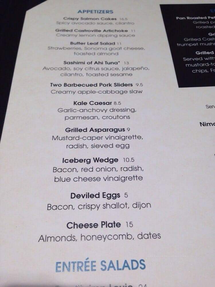 Esquire Grill - Sacramento, CA menu_pic