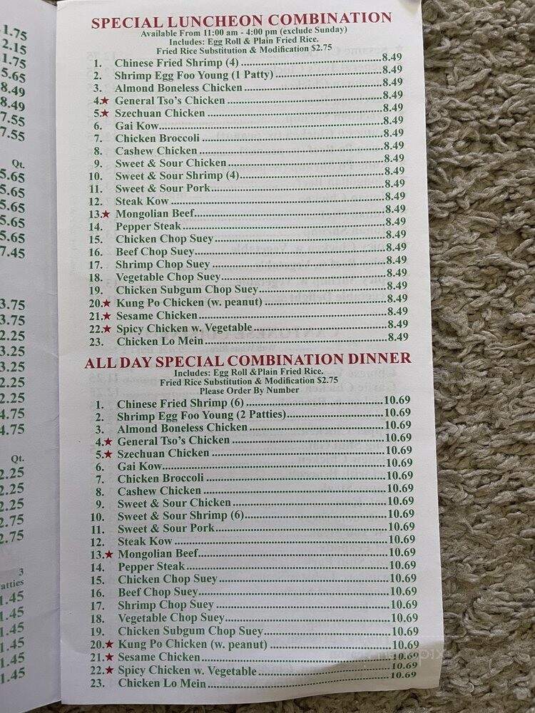 Ping's - Rochester Hills, MI menu_pic