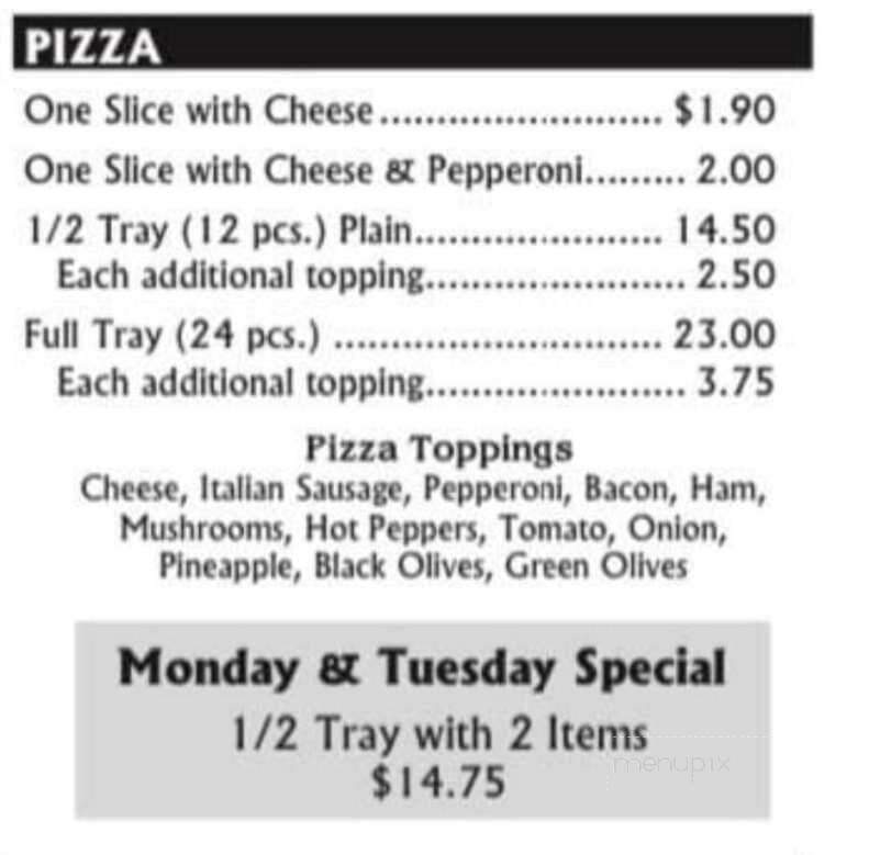 Frankie's Pizza Wings & Things - Niagara Falls, NY menu_pic