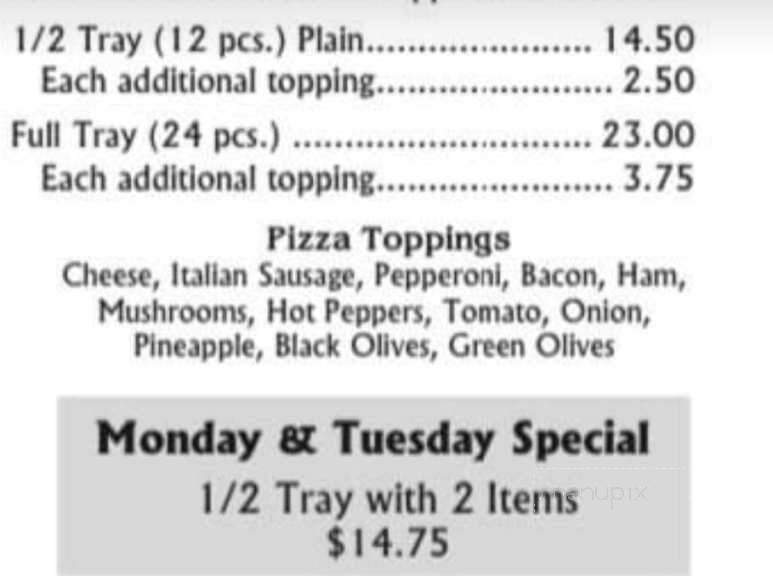 Frankie's Pizza Wings & Things - Niagara Falls, NY menu_pic