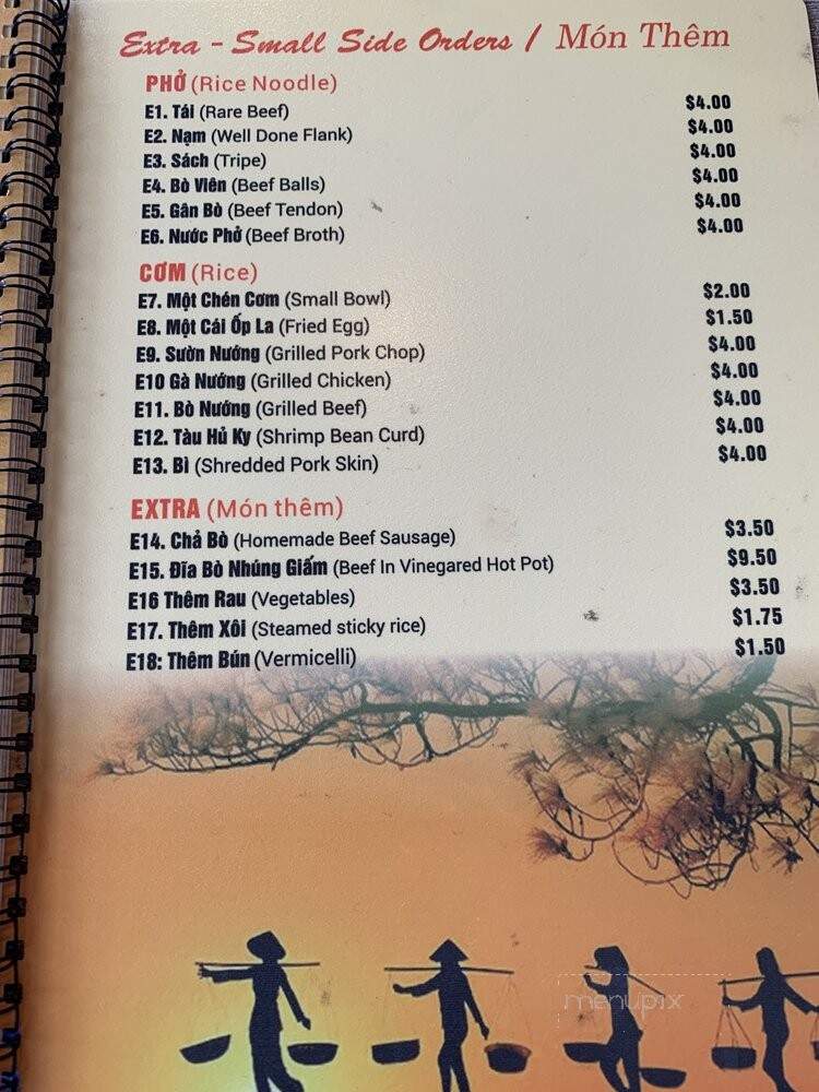 Pho Anh Vu - Toronto, ON menu_pic