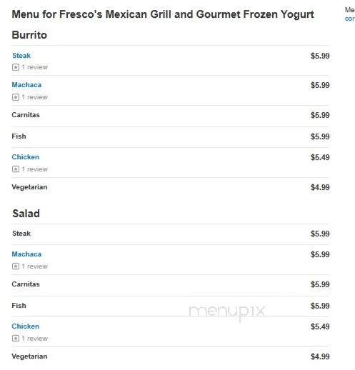 Fresco's Mexican Grill Gourmet Yogurt - Ada, OK
