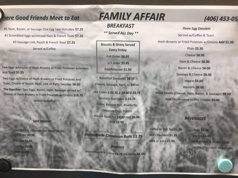 Family Affair Restaurant - Great Falls, MT