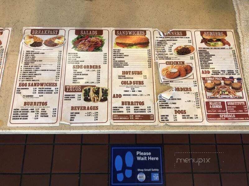 P K Burgers - Brea, CA menu_pic