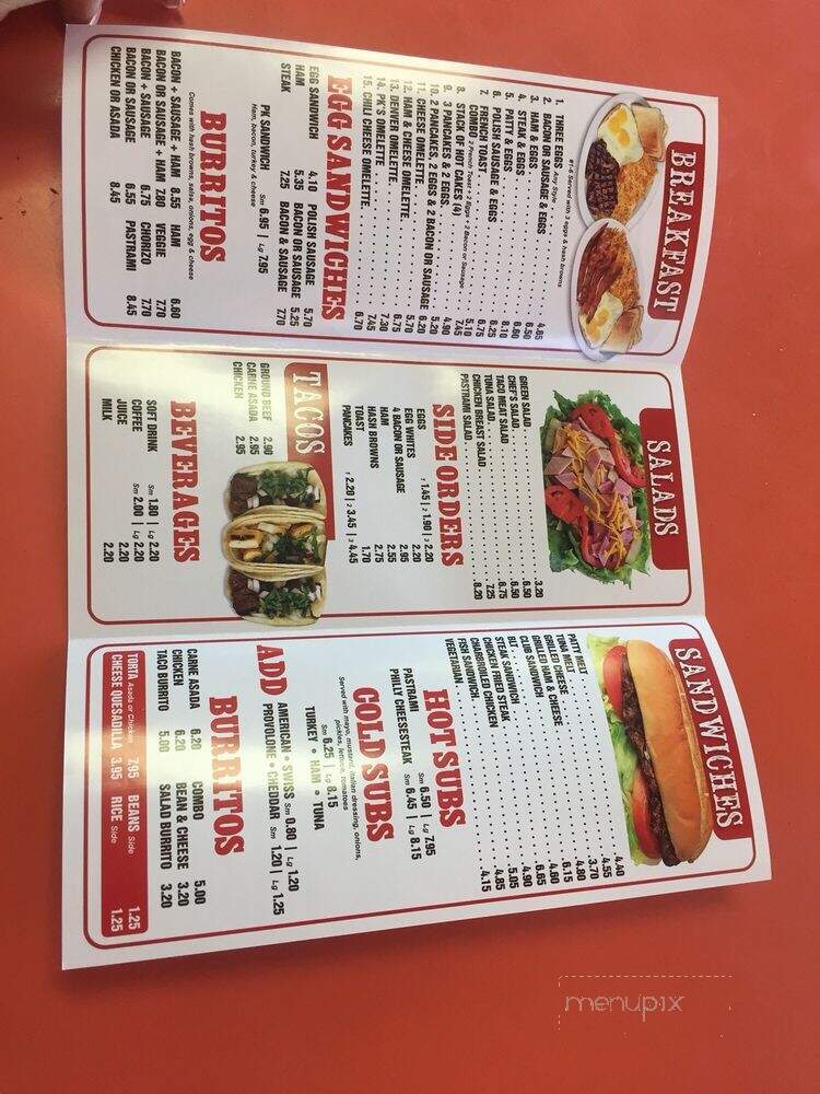 P K Burgers - Brea, CA menu_pic