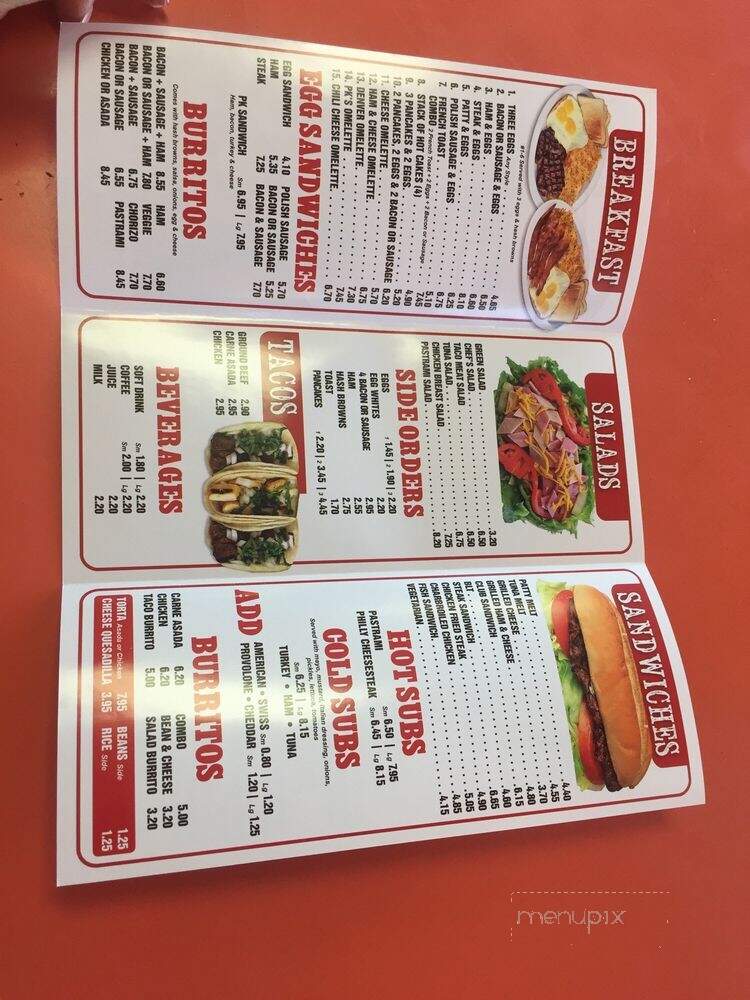 P K Burgers - Brea, CA menu_pic