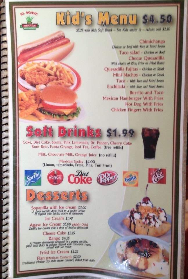 El Agave - St Charles, MO menu_pic
