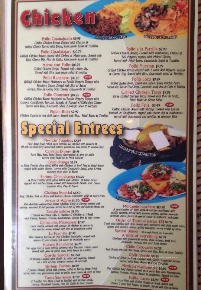 El Agave - St Charles, MO menu_pic