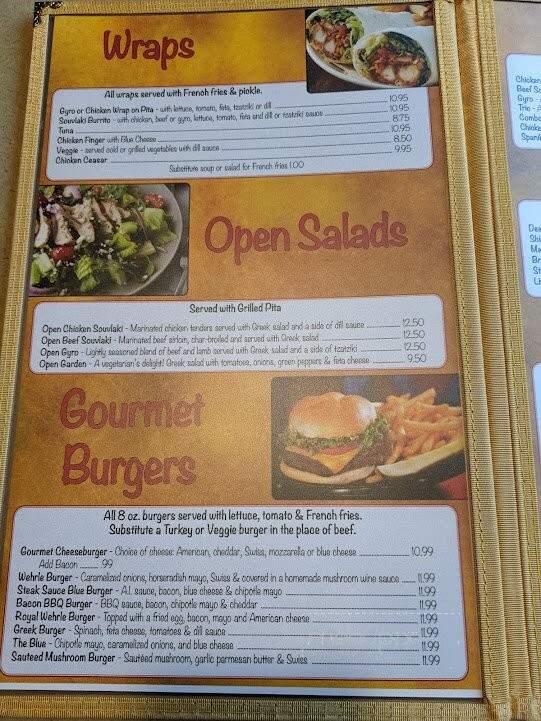 Wehrle Restaurant - Buffalo, NY menu_pic