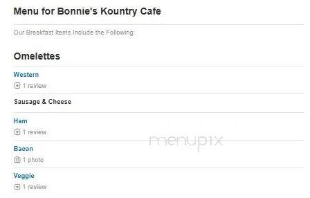 Bonnie's Kountry Cafe - Rogersville, AL
