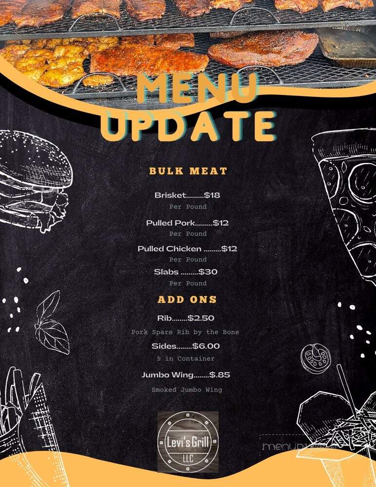 Levi's Grill - Warner Robins, GA menu_pic