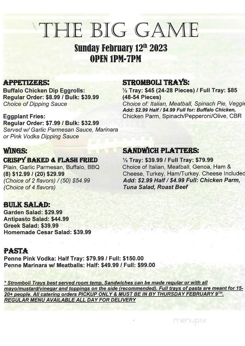 Cowesett Pizza - West Warwick, RI menu_pic