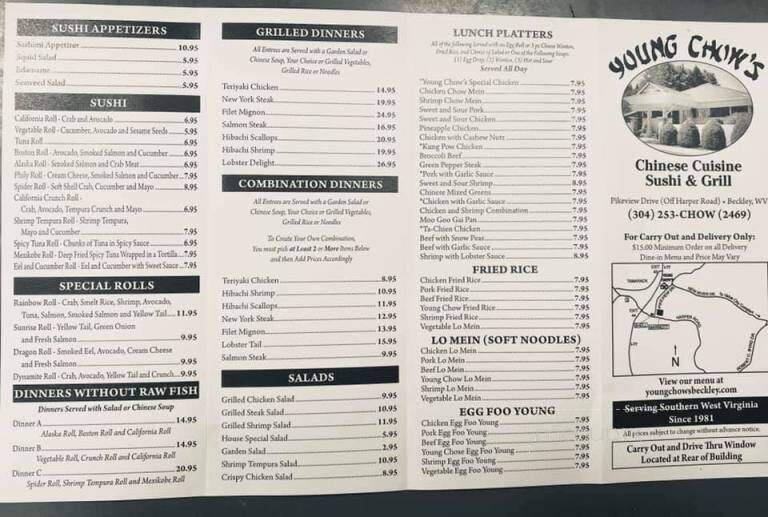Young Chow's Carry Out - Beckley, WV menu_pic