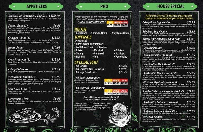 Pure Pho & Grill - Gainesville, GA menu_pic
