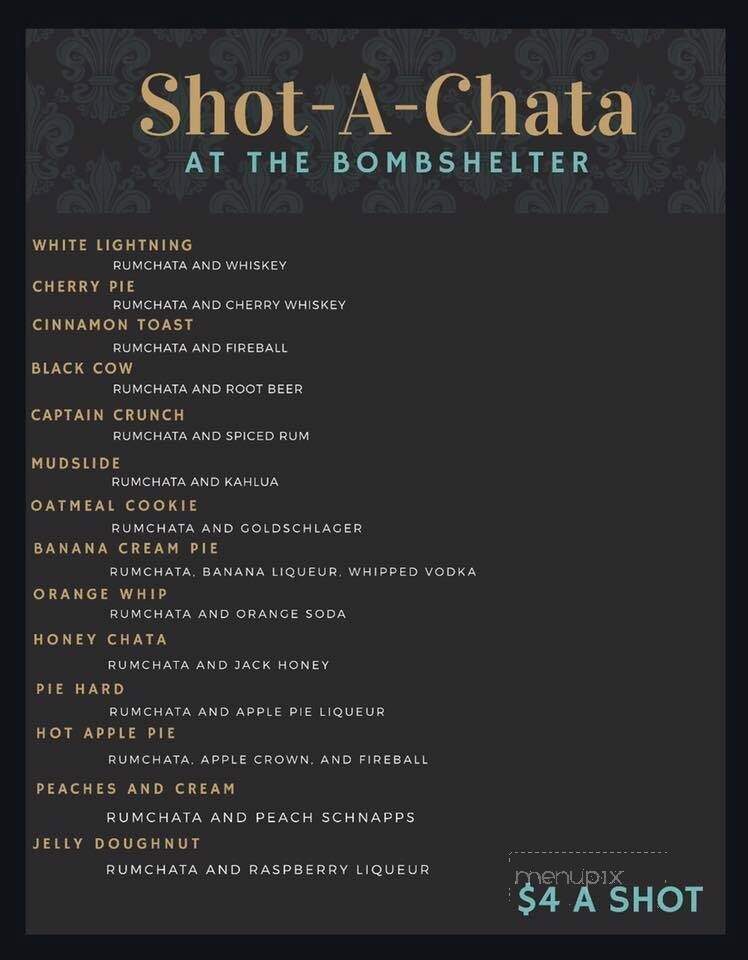 Bomb Shelter Carry Out & Bar - Glandorf, OH menu_pic