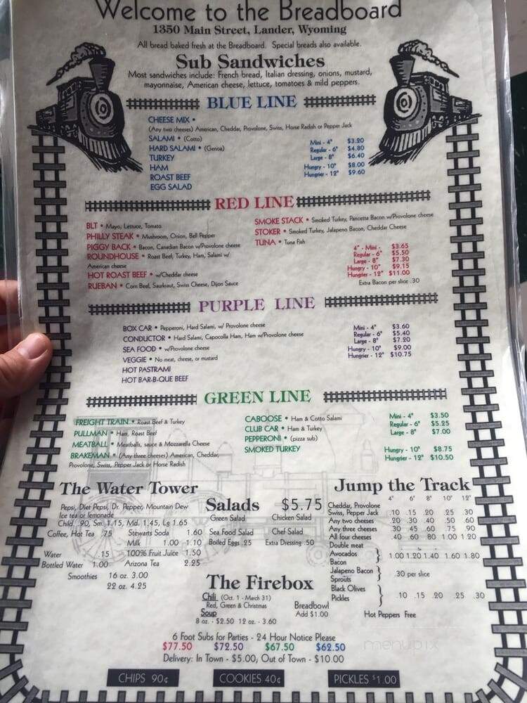 Bread Board - Lander, WY menu_pic