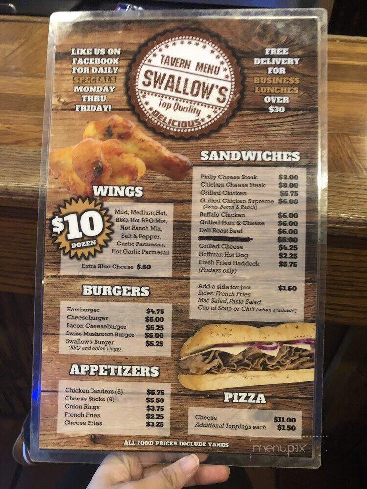 Swallow's Restaurant - Syracuse, NY menu_pic