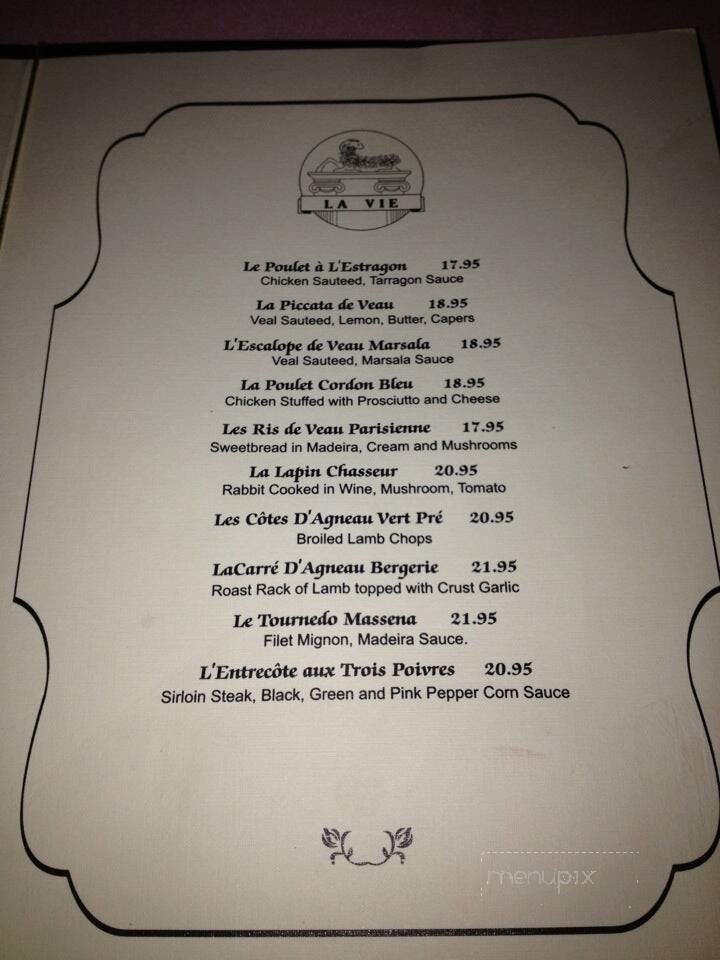 La Vie - Rosemead, CA menu_pic