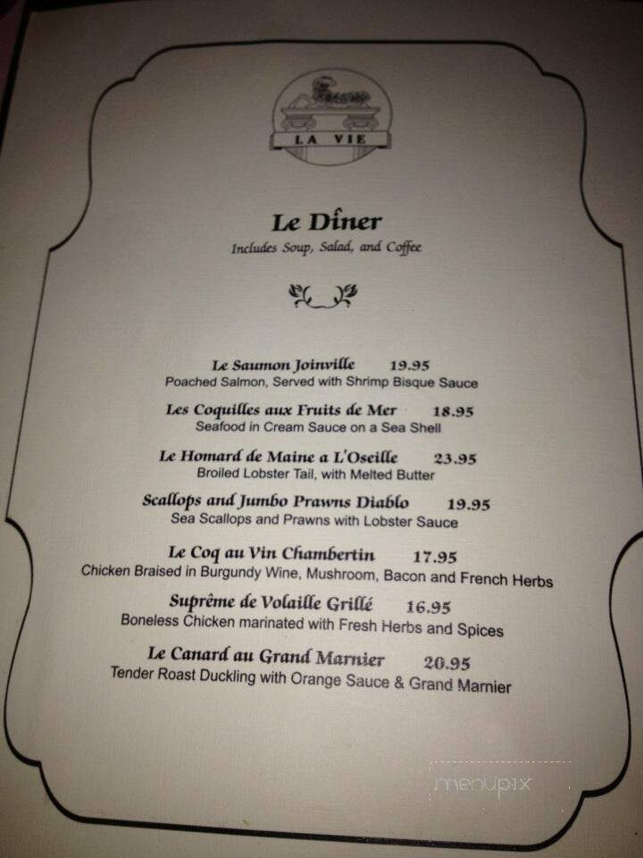 La Vie - Rosemead, CA menu_pic