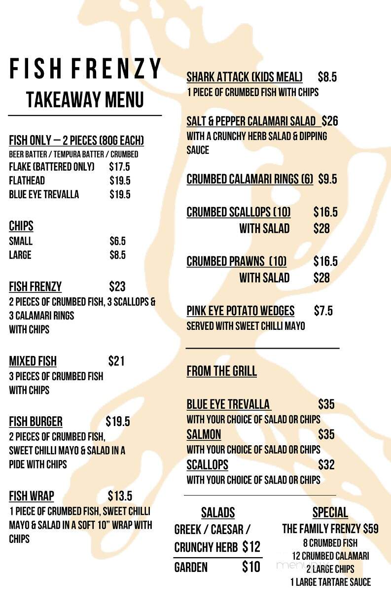 Fish Frenzy - Beckley, WV menu_pic