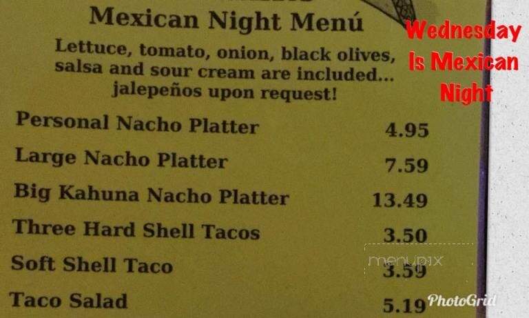 Pitchers - Whittemore, IA menu_pic