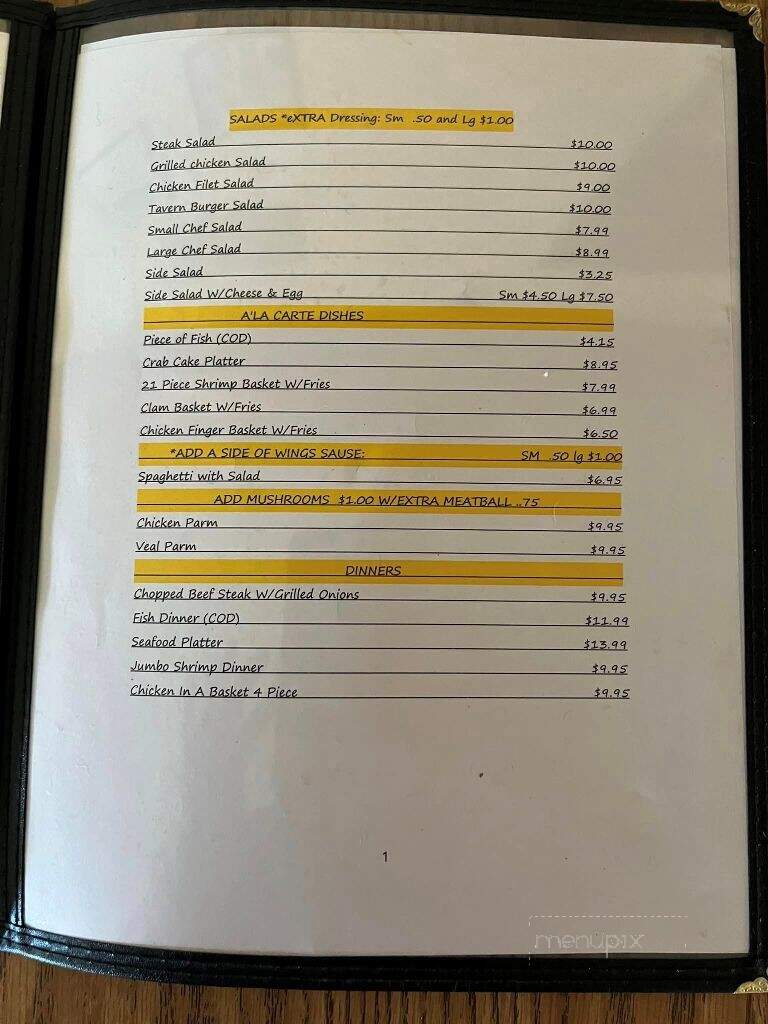 Orangeville Tavern - Sharpsville, PA menu_pic