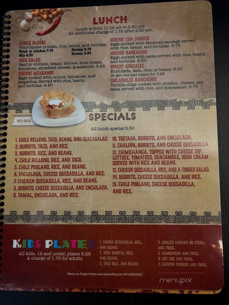 Los Mezquites Mexican Grill - Adairsville, GA menu_pic