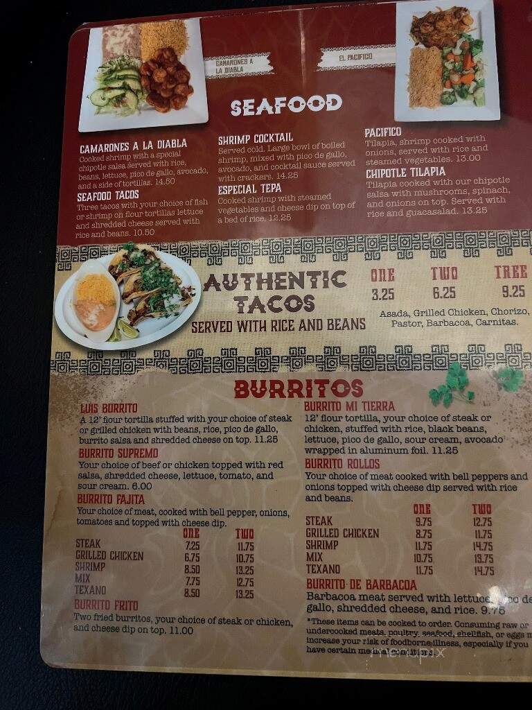 Los Mezquites Mexican Grill - Adairsville, GA menu_pic