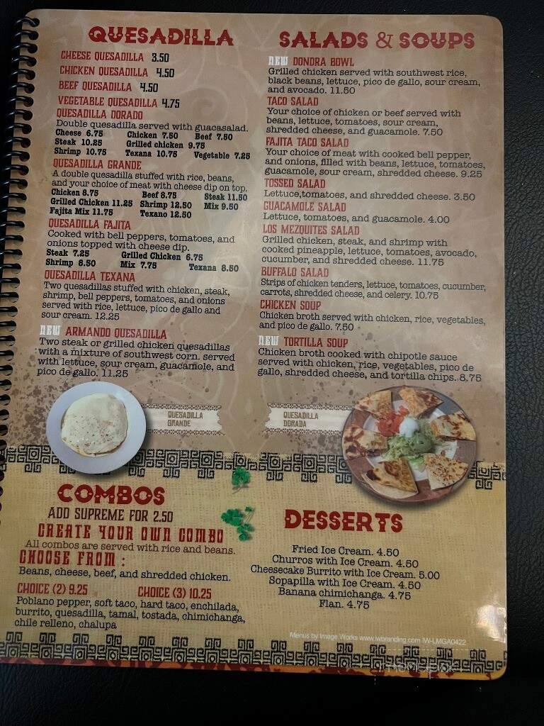Los Mezquites Mexican Grill - Adairsville, GA menu_pic