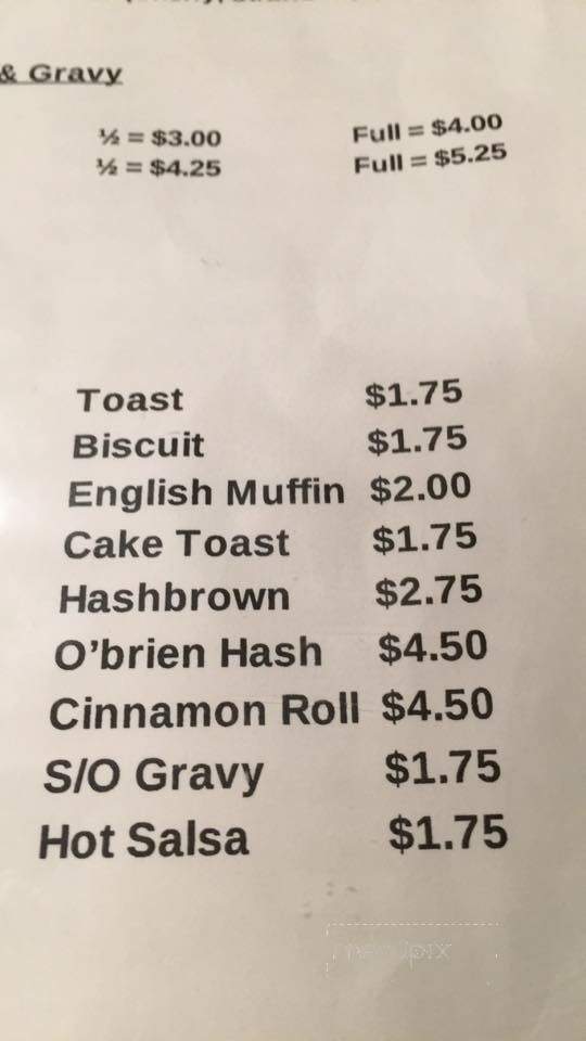 Hunters Cafe - Winfield, KS menu_pic