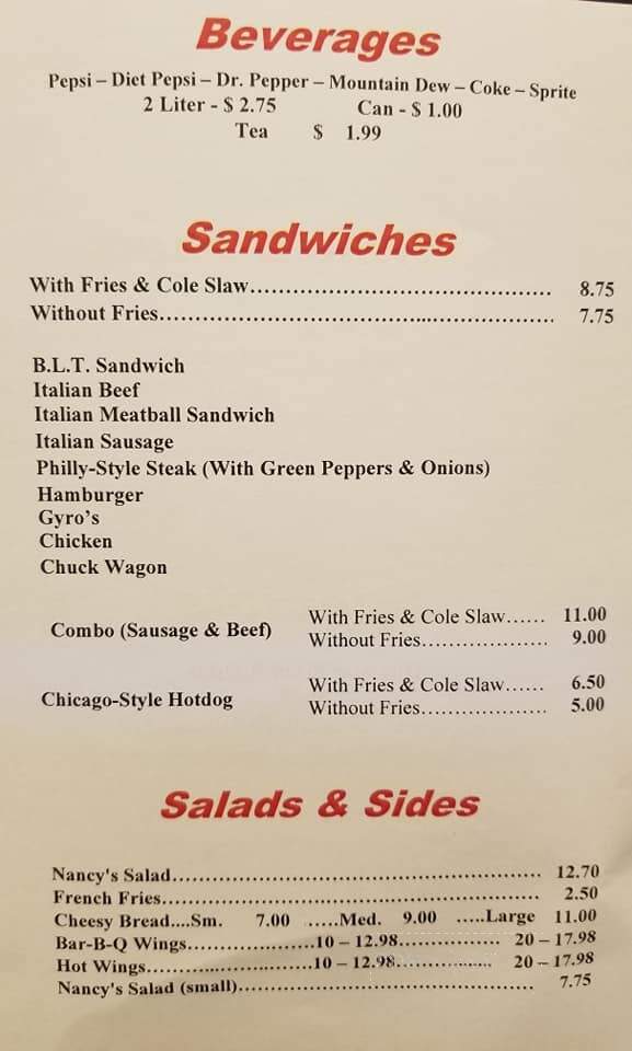 Alvino Pizza - Dyersburg, TN menu_pic