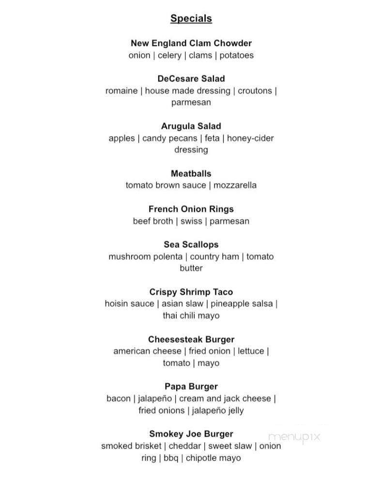 Lost Lion - Westminster, MD menu_pic