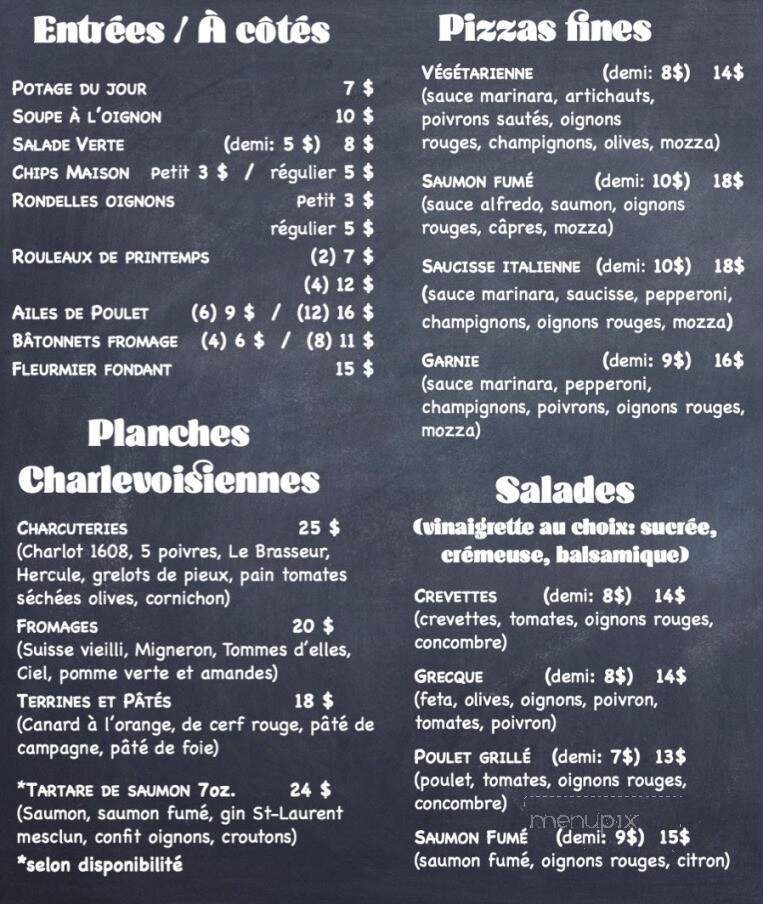 Restaurant Cafe De La Gare - La Malbaie, QC menu_pic