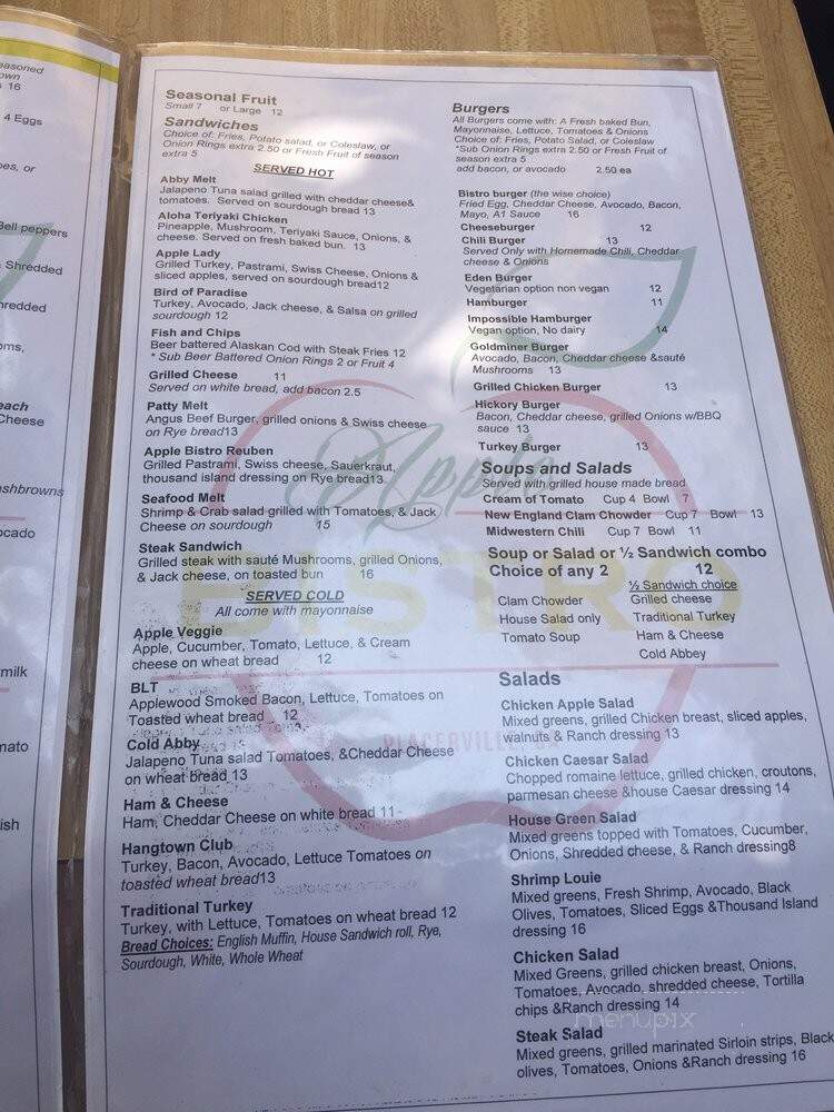 Apple Cafe - Placerville, CA menu_pic