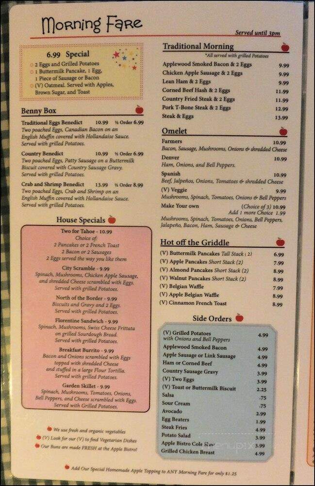 Apple Cafe - Placerville, CA menu_pic