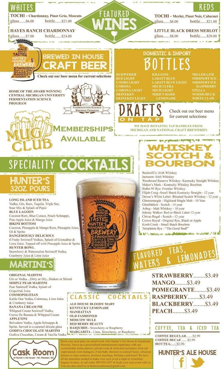 Hunter's Ale House - Mount Pleasant, MI menu_pic