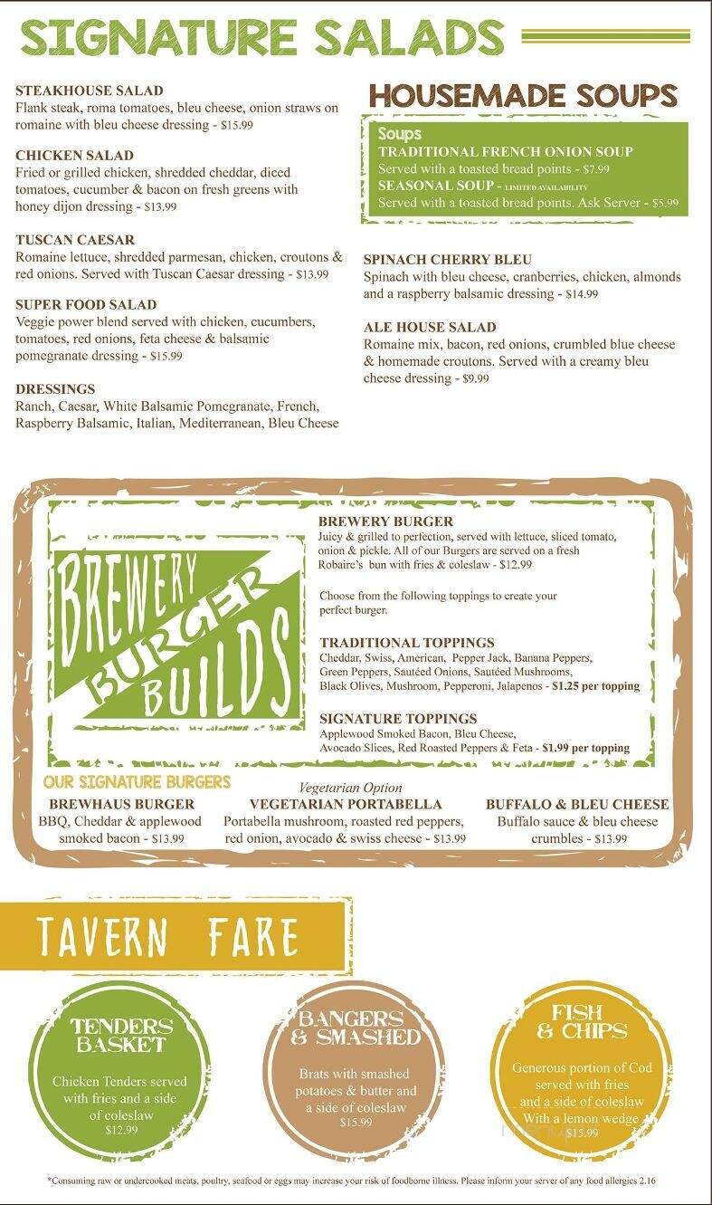 Hunter's Ale House - Mount Pleasant, MI menu_pic
