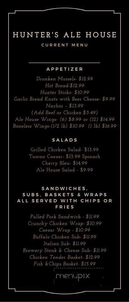 Hunter's Ale House - Mount Pleasant, MI menu_pic