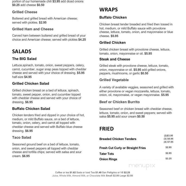 Park Place Restaurant - Olcott, NY menu_pic