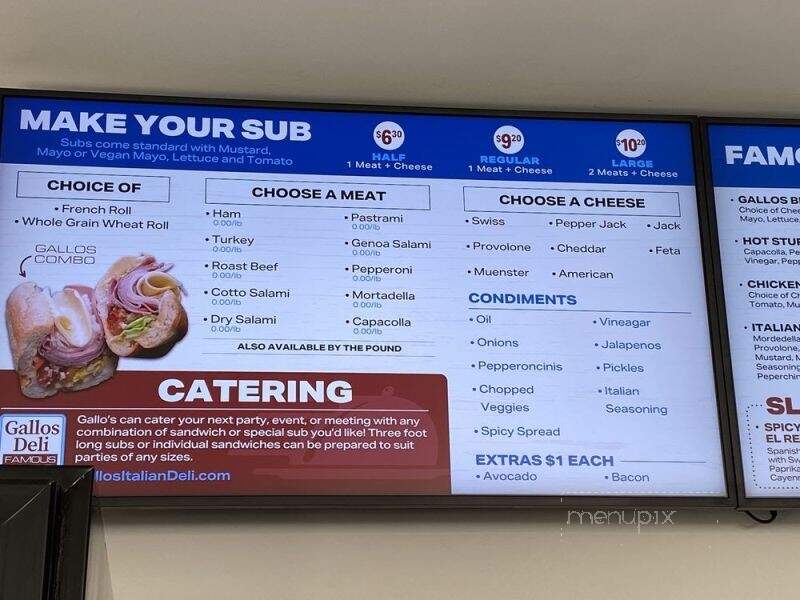 Gallo's Italian Deli Cdm - Corona Del Mar, CA menu_pic