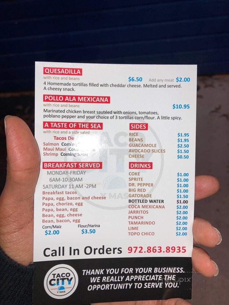 Taco City y Mas - Dallas, TX