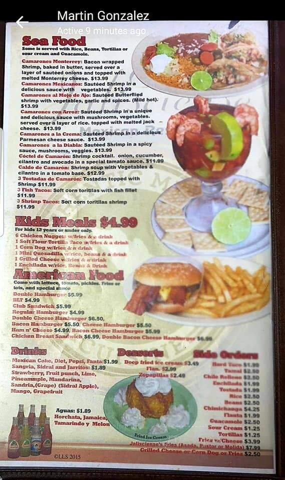 El Jaliciense - Montpelier, ID menu_pic