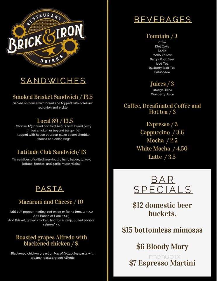 Brick & Iron - Coralville, IA menu_pic