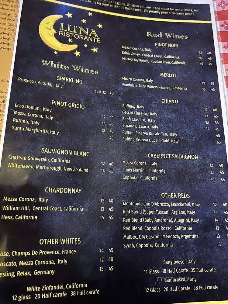 Luna Risorante - Venice, FL menu_pic