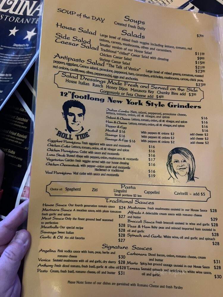 Luna Risorante - Venice, FL menu_pic
